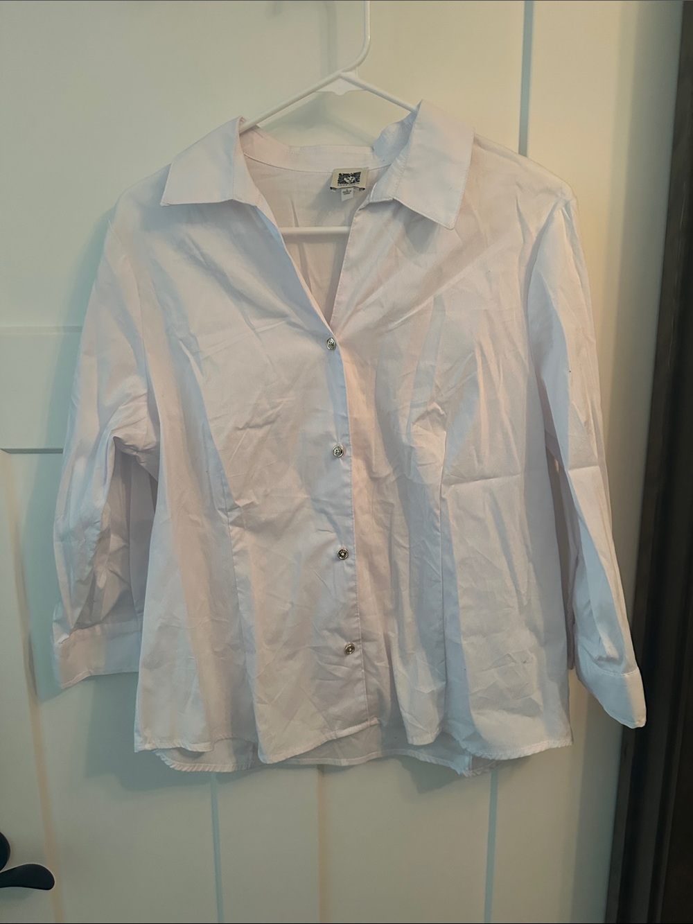 Anne Klein Light Pink Button-Down Girls Shirt